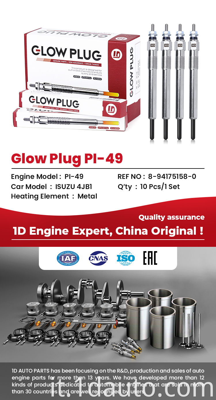 Engine Glow Plug for ISUZU PI-49 